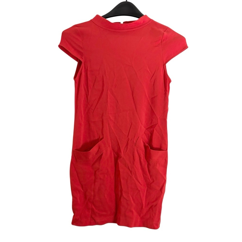 Alice + Olivia Red Cocktail Short Dress With Pockets Size XS Cap Sleeve